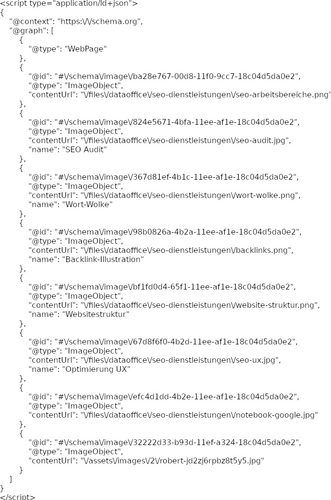 Strukturierte Daten als json Script
