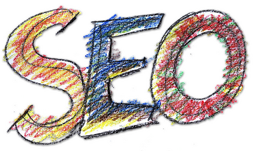 SEO in bunten Buchstaben
